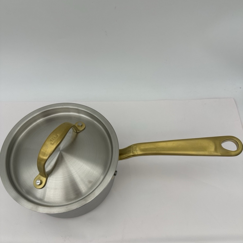 NEW Made In 2 Quart Stainless Steel Saucepan with Lid - 5 Ply All Stainless Clad